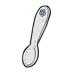 comic cartoon spoon N13