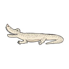 cartoon happy crocodile N12