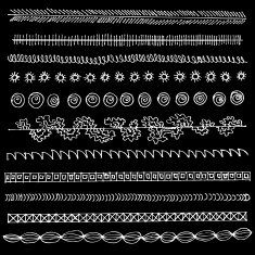 Hand drawn vector line border set and design element N12