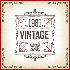 Hand Drawn Vintage Label N3