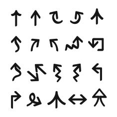 set of black arrows N6