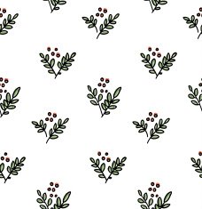 Seamless hand drawn floral pattern N2
