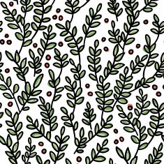 Seamless hand drawn floral pattern N3