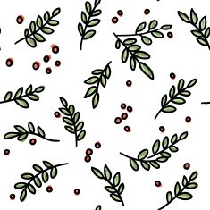 Seamless hand drawn floral pattern N4