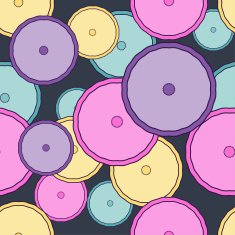 hand-drawing circles abstract seamless pattern vector background