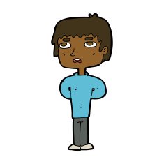 cartoon unhappy man N26