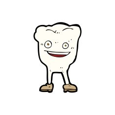 cartoon happy tooth character N4
