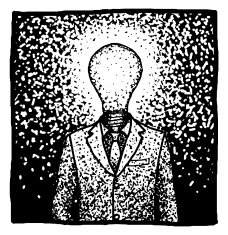 Man in suit with light-bulb as head N2