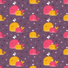 funny simple whales pattern