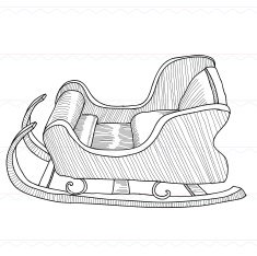 Sketch sled Christmas Stripe