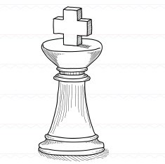 Sketch Chess king Stripe