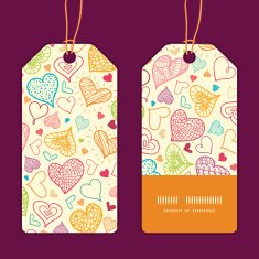 Vector doodle hearts heart silhouette pattern frame N21
