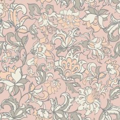 ethnic flowers seamless pattern