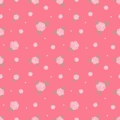 Vector minimalistic vintage retro rose flowers seamless pattern N3