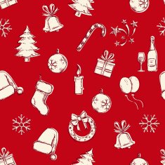Vector Seamless New Year and Christmas Pattern N13