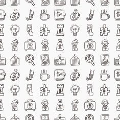 seamless doodle business background