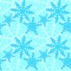 Doodle snowflakes pattern