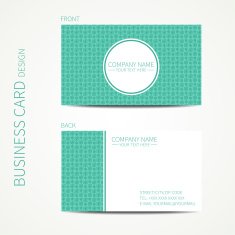 Doodle creative simple business card template with hand drawn flowers