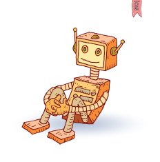 Doodle Robot cartoon vector illustration N41