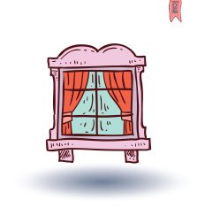 Window set doodle Vector illustration N25