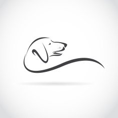 Vector image of an dog (Dachshund)
