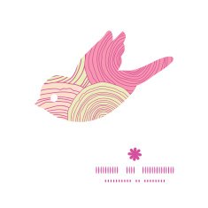 Vector doodle circle texture bird silhouette pattern frame