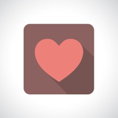 Heart icon with shadow N2