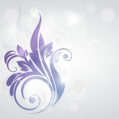 Flowers and leaves design element Frozen swirl N2