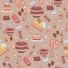 Pattern with sweets N2