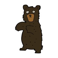 cartoon black bear N56
