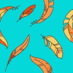 Vector Seamless Pattern of Plumage N21
