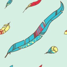 Vector Seamless Pattern of Plumage N22