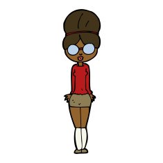cartoon librarian woman N16