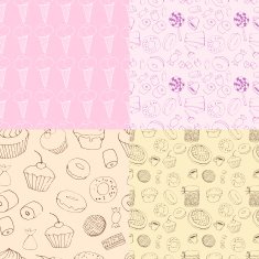 seamless patterns with sweets N2