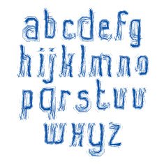 Handwritten light vector lowercase letters stylish letters set