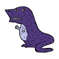 cartoon dinosaur N234