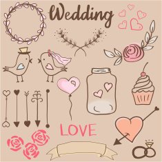 Cute wedding set