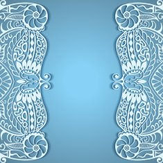 Abstract background frame border lace pattern invitation greeting card design N10