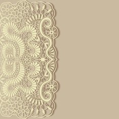Abstract background frame border lace pattern invitation greeting card design N13