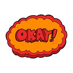 cartoon okay sign N14