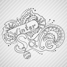 Vector hand drawn winter illustration N2