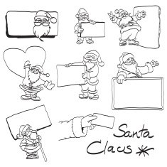 hand drawn of christmas illustration santa