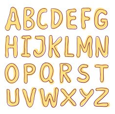 sketch alphabet Hand drawn N8