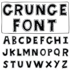 Hand drawn alphabet vector N62