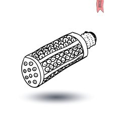 Led light bulb vector illustration N5
