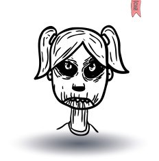 zombie cartoon character vector illustration N34