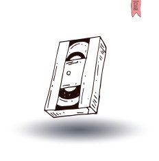old vhas video tape icon vector illustration N2