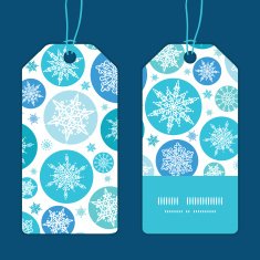 Vector round snowflakes Christmas snowflake silhouette pattern frame card template N16