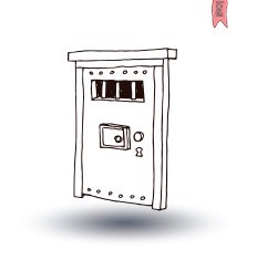 old Door icon illustration vector N15