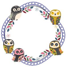 vintage owl frame layout 3